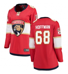 Women's Florida Panthers #68 Mike Hoffman Authentic Red Home Fanatics Branded Breakaway NHL Jersey