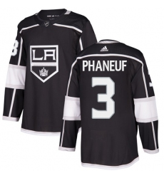 Men's Adidas Los Angeles Kings #3 Dion Phaneuf Premier Black Home NHL Jersey