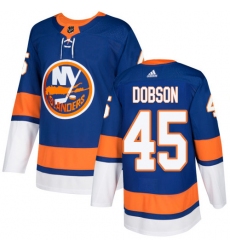 Men's Adidas New York Islanders #45 Noah Dobson Premier Royal Blue Home NHL Jersey