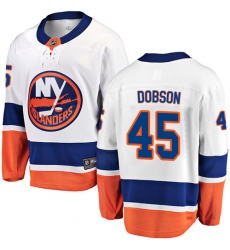 Youth New York Islanders #45 Noah Dobson Fanatics Branded White Away Breakaway NHL Jersey