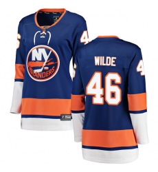 Women's New York Islanders #46 Bode Wilde Fanatics Branded Royal Blue Home Breakaway NHL Jersey
