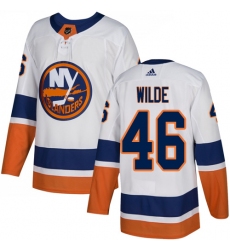Youth Adidas New York Islanders #46 Bode Wilde Authentic White Away NHL Jersey