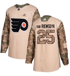 Men's Adidas Philadelphia Flyers #25 James Van Riemsdyk Authentic Camo Veterans Day Practice NHL Jersey