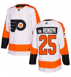Men's Adidas Philadelphia Flyers #25 James Van Riemsdyk Authentic White Away NHL Jersey