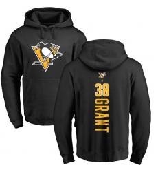NHL Adidas Pittsburgh Penguins #38 Derek Grant Black Backer Pullover Hoodie