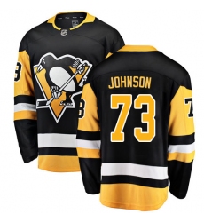 Youth Pittsburgh Penguins #73 Jack Johnson Authentic Black Home Fanatics Branded Breakaway NHL Jersey