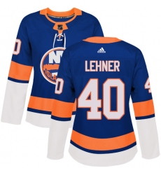 Women's Adidas New York Islanders #40 Robin Lehner Premier Royal Blue Home NHL Jersey