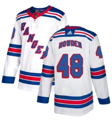 Men's Adidas New York Rangers #48 Brett Howden Authentic White Away NHL Jersey