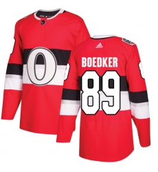 Youth Adidas Ottawa Senators #89 Mikkel Boedker Authentic Red 2017 100 Classic NHL Jersey