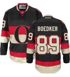 Youth Reebok Ottawa Senators #89 Mikkel Boedker Authentic Black Third NHL Jersey