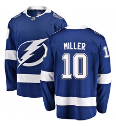 Youth Tampa Bay Lightning #10 J.T. Miller Fanatics Branded Royal Blue Home Breakaway NHL Jersey