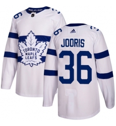 Men's Adidas Toronto Maple Leafs #36 Josh Jooris Authentic White 2018 Stadium Series NHL Jersey