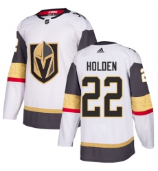 Men's Adidas Vegas Golden Knights #22 Nick Holden Authentic White Away NHL Jersey