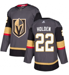 Men's Adidas Vegas Golden Knights #22 Nick Holden Premier Gray Home NHL Jersey
