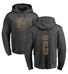 NHL Adidas Vegas Golden Knights #22 Nick Holden Charcoal One Color Backer Pullover Hoodie