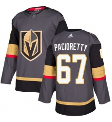 Men's Adidas Vegas Golden Knights #67 Max Pacioretty Premier Gray Home NHL Jersey