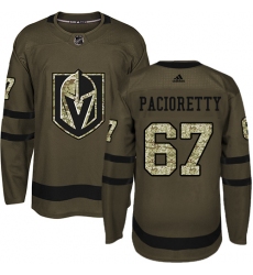 Youth Adidas Vegas Golden Knights #67 Max Pacioretty Authentic Green Salute to Service NHL Jersey