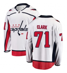 Men's Washington Capitals #71 Kody Clark Fanatics Branded White Away Breakaway NHL Jersey