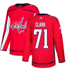 Youth Adidas Washington Capitals #71 Kody Clark Authentic Red Home NHL Jersey