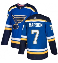 Youth Adidas St. Louis Blues #7 Patrick Maroon Authentic Royal Blue Home NHL Jersey