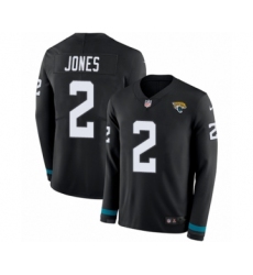 Men's Nike Jacksonville Jaguars #2 Landry Jones Limited Black Therma Long Sleeve NFL Jersey