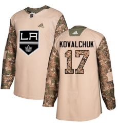 Men's Adidas Los Angeles Kings #17 Ilya Kovalchuk Camo Authentic 2017 Veterans Day Stitched NHL Jersey