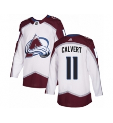Youth Adidas Colorado Avalanche #11 Matt Calvert Authentic White Away NHL Jersey