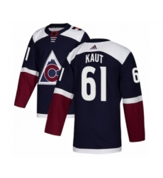 Men's Adidas Colorado Avalanche #61 Martin Kaut Premier Navy Blue Alternate NHL Jersey
