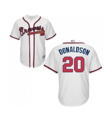 Youth Atlanta Braves #20 Josh Donaldson Replica White Home Cool Base Baseball Jersey