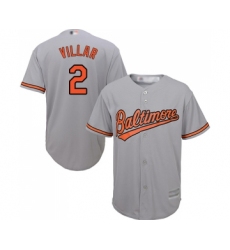 Youth Baltimore Orioles #2 Jonathan Villar Replica Grey Road Cool Base Baseball Jersey