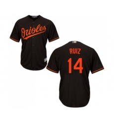 Youth Baltimore Orioles #14 Rio Ruiz Replica Black Alternate Cool Base Baseball Jersey