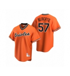 Women's Baltimore Orioles #57 Hanser Alberto Nike Orange Cooperstown Collection Alternate Jersey