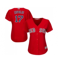 Women's Boston Red Sox #17 Nathan Eovaldi Replica Red Alternate Home Baseball Jersey