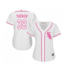 Women's Chicago White Sox #32 Preston Tucker Replica White Fashion Cool Base Baseball Jersey