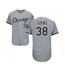 Men's Chicago White Sox #38 Ryan Goins Grey Road Flex Base Authentic Collection Baseball Jersey