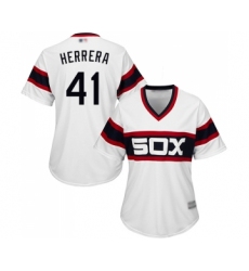 Women's Chicago White Sox #41 Kelvin Herrera Replica White 2013 Alternate Home Cool Base Baseball Jersey