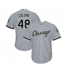 Youth Chicago White Sox #48 Alex Colome Replica Grey Road Cool Base Baseball Jersey