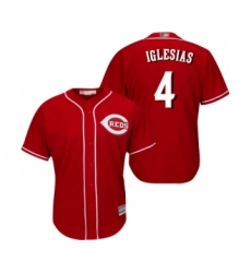 Men's Cincinnati Reds #4 Jose Iglesias Replica Red Alternate Cool Base Baseball Jersey