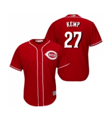 Youth Cincinnati Reds #27 Matt Kemp Replica Red Alternate Cool Base Baseball Jersey