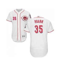 Men's Cincinnati Reds #35 Tanner Roark White Home Flex Base Authentic Collection Baseball Jersey