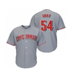 Men's Cincinnati Reds #54 Sonny Gray Replica Grey Road Cool Base Baseball Jersey