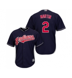 Men's Cleveland Indians #2 Leonys Martin Replica Navy Blue Alternate 1 Cool Base Baseball Jersey