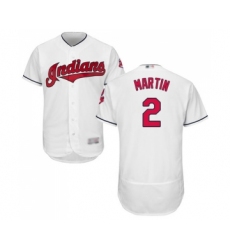 Men's Cleveland Indians #2 Leonys Martin White Home Flex Base Authentic Collection Baseball Jersey
