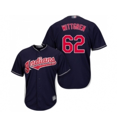 Youth Cleveland Indians #62 Nick Wittgren Replica Navy Blue Alternate 1 Cool Base Baseball Jersey