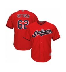 Youth Cleveland Indians #62 Nick Wittgren Replica Scarlet Alternate 2 Cool Base Baseball Jersey