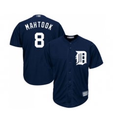Youth Detroit Tigers #8 Mikie Mahtook Replica Navy Blue Alternate Cool Base Baseball Jersey