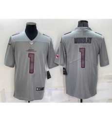 Men's Arizona Cardinals Kyler Murray LOGO Grey Atmosphere Fashion 2022 Vapor Untouchable Stitched Nike Limited Jersey