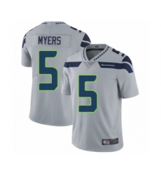 Men's Seattle Seahawks #5 Jason Myers Grey Alternate Vapor Untouchable Limited Player Football Jersey
