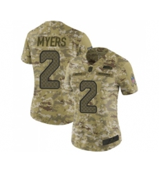 Women's Seattle Seahawks #2 Jason Myers Limited Camo 2018 Salute to Service Football Jersey