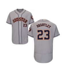 Men's Houston Astros #23 Michael Brantley Grey Road Flex Base Authentic Collection Baseball Jersey